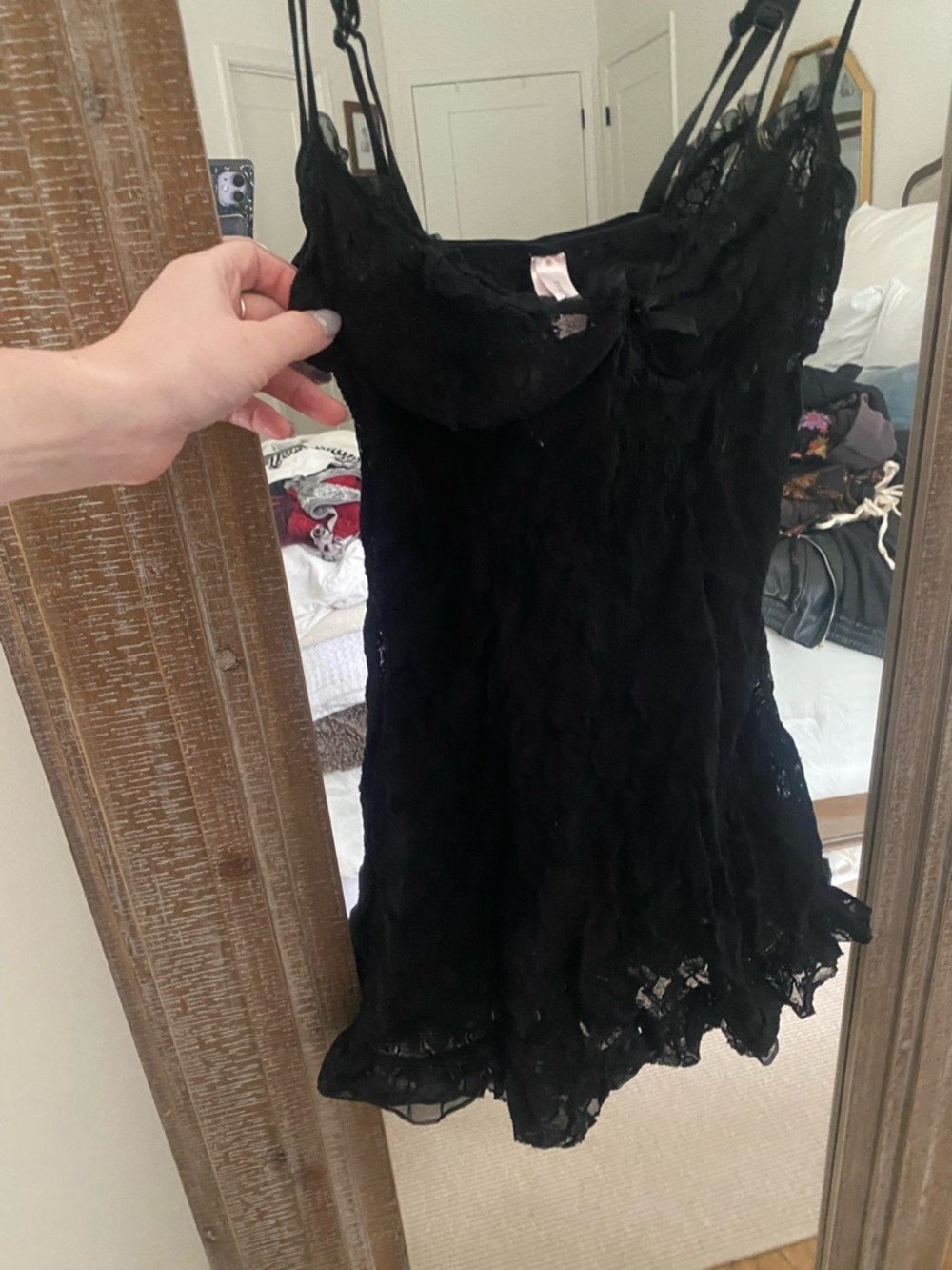 Madison Beer Lace Chemise Slip